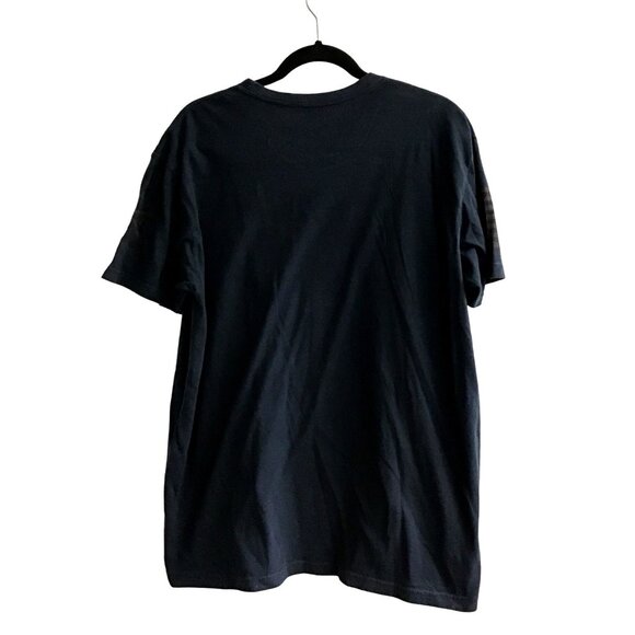 GRUNT STYLE- MENS NAVY COTTON GRAPHIC CREW NECK SHORT SLEEVE T-SHIRT SIZE LARGE - Picture 2 of 7